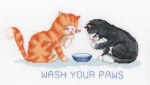 Wash your paws stitched writing9